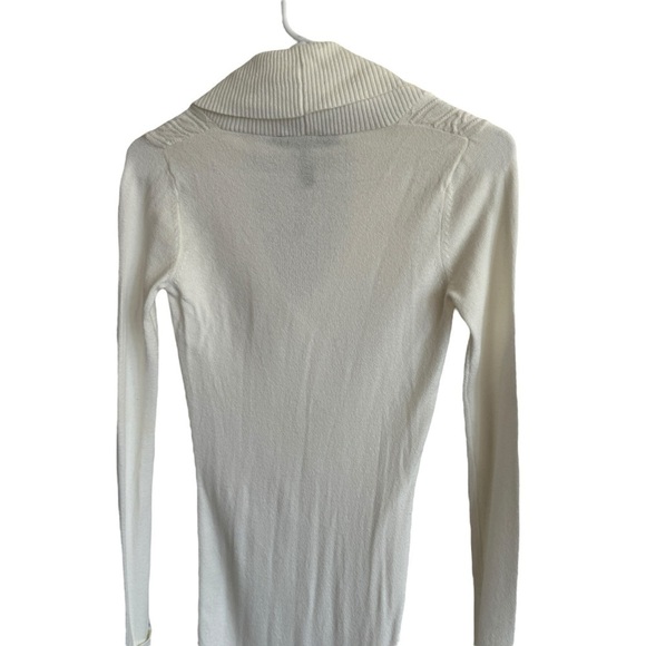 NWT BCBGMAXAZRIA Persa Shawl Collar Tunic Sweater Dress in Gardenia, Size XS - Picture 5 of 8